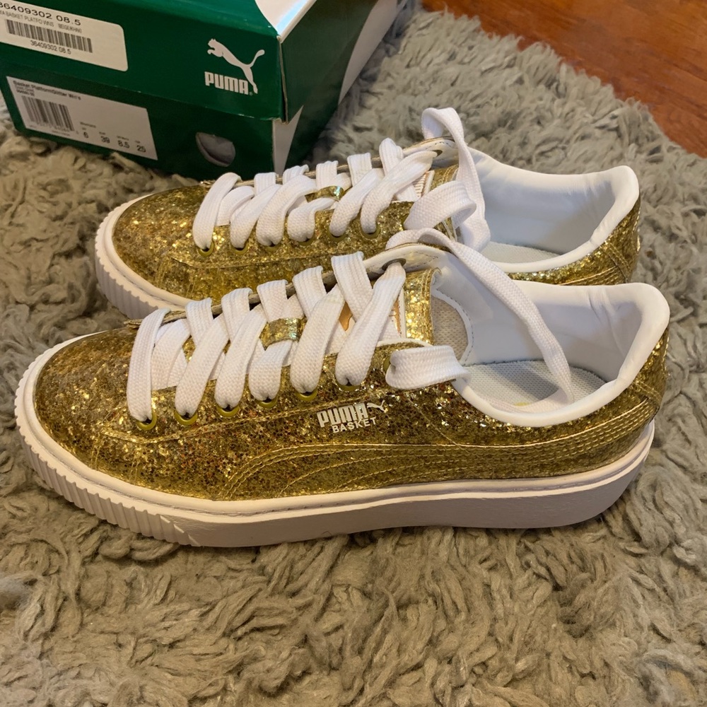 Puma Basket Platform Glitter